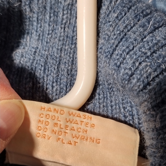 Woman's Blue and Gray Sweater - Picture 4 of 5